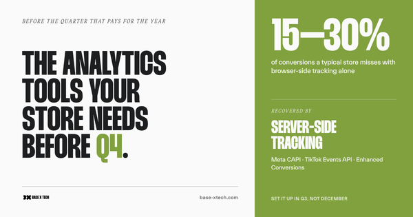 Analytics tools for a Shopify store before Q4 — GA4, Search Console, ad tracking, heatmaps, consent